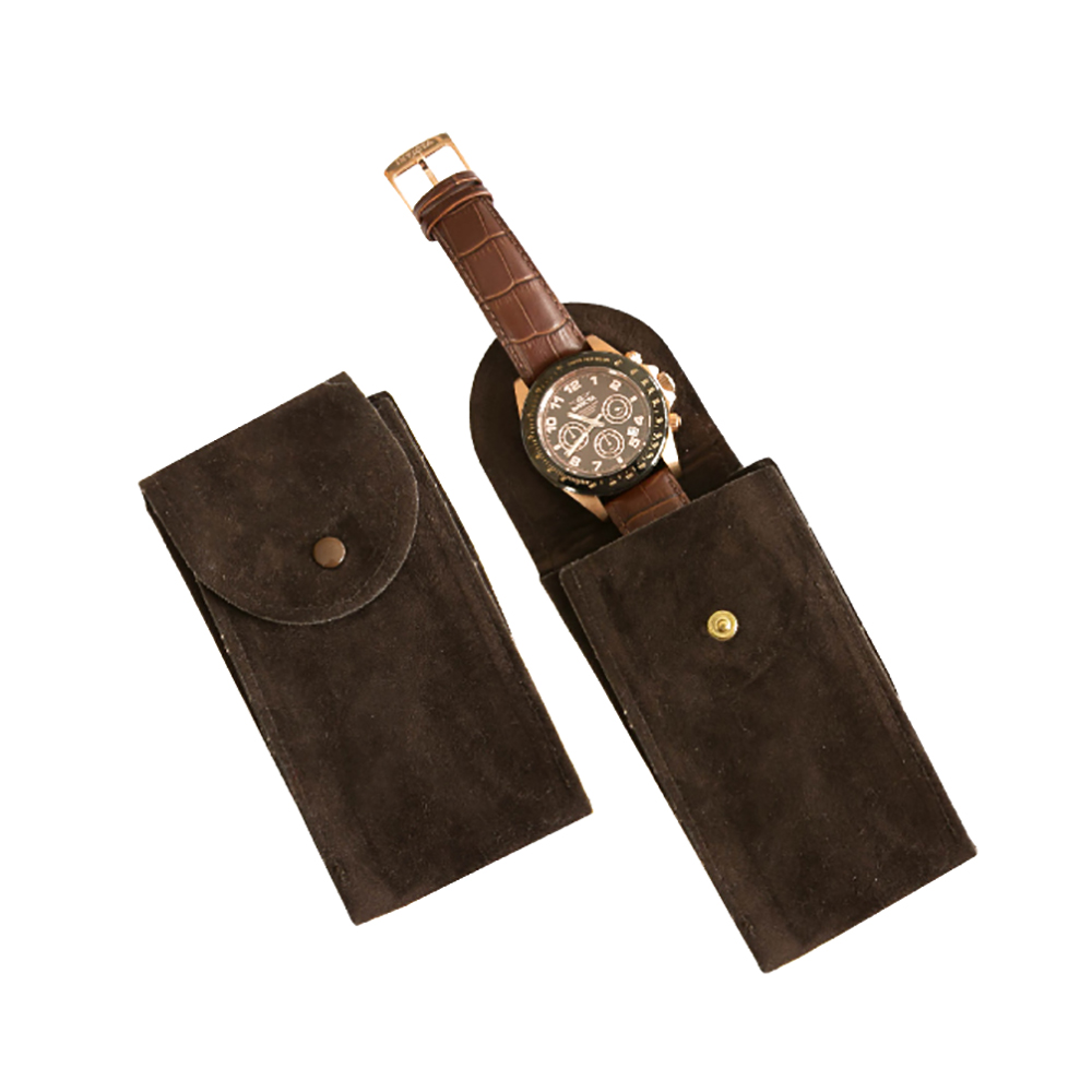 Персонализированный зеленый органайзер для часов, Дорожный Чехол, ремешок для часов, замшевый Бархатный Чехол для часов на заказ