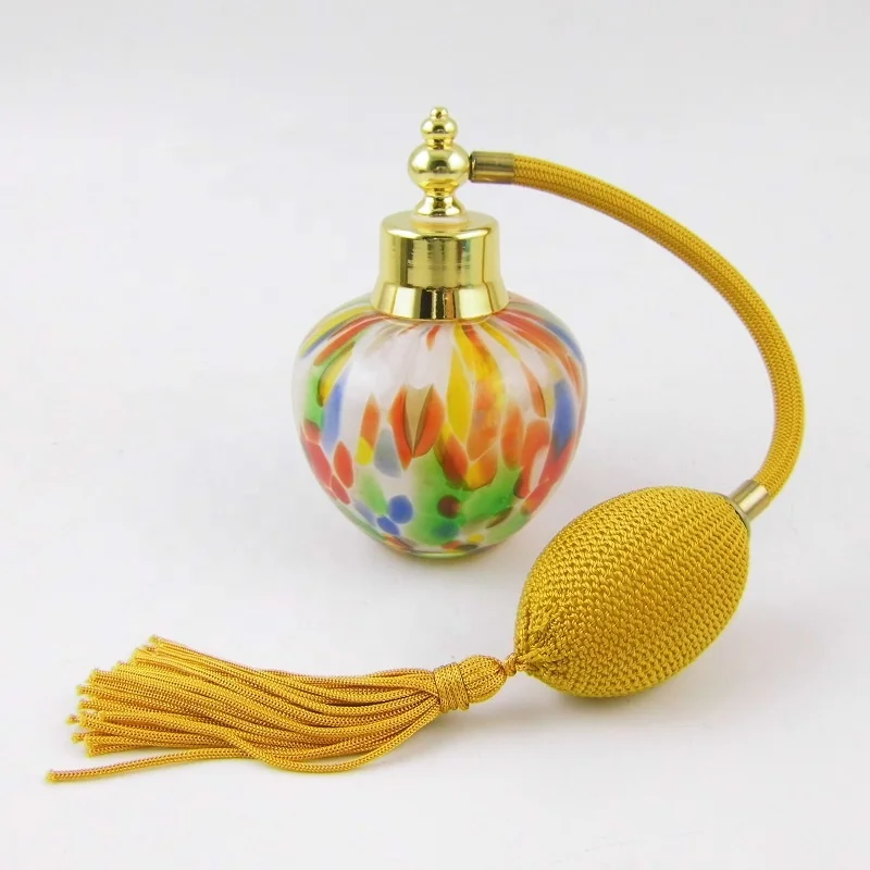 Empty Perfumes Atomizer Glass Bottle with Powder Bulb Atomizer