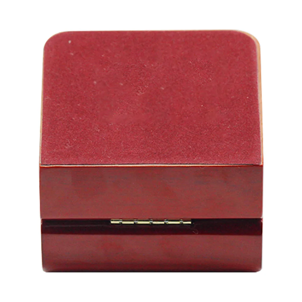 Custom logo printed small natural wood jewelry box, watch box wood, red bracelet box