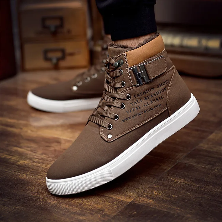 Wholesale Hot Selling Lace-Up Men's Winter Warmer Shoes Man Casual