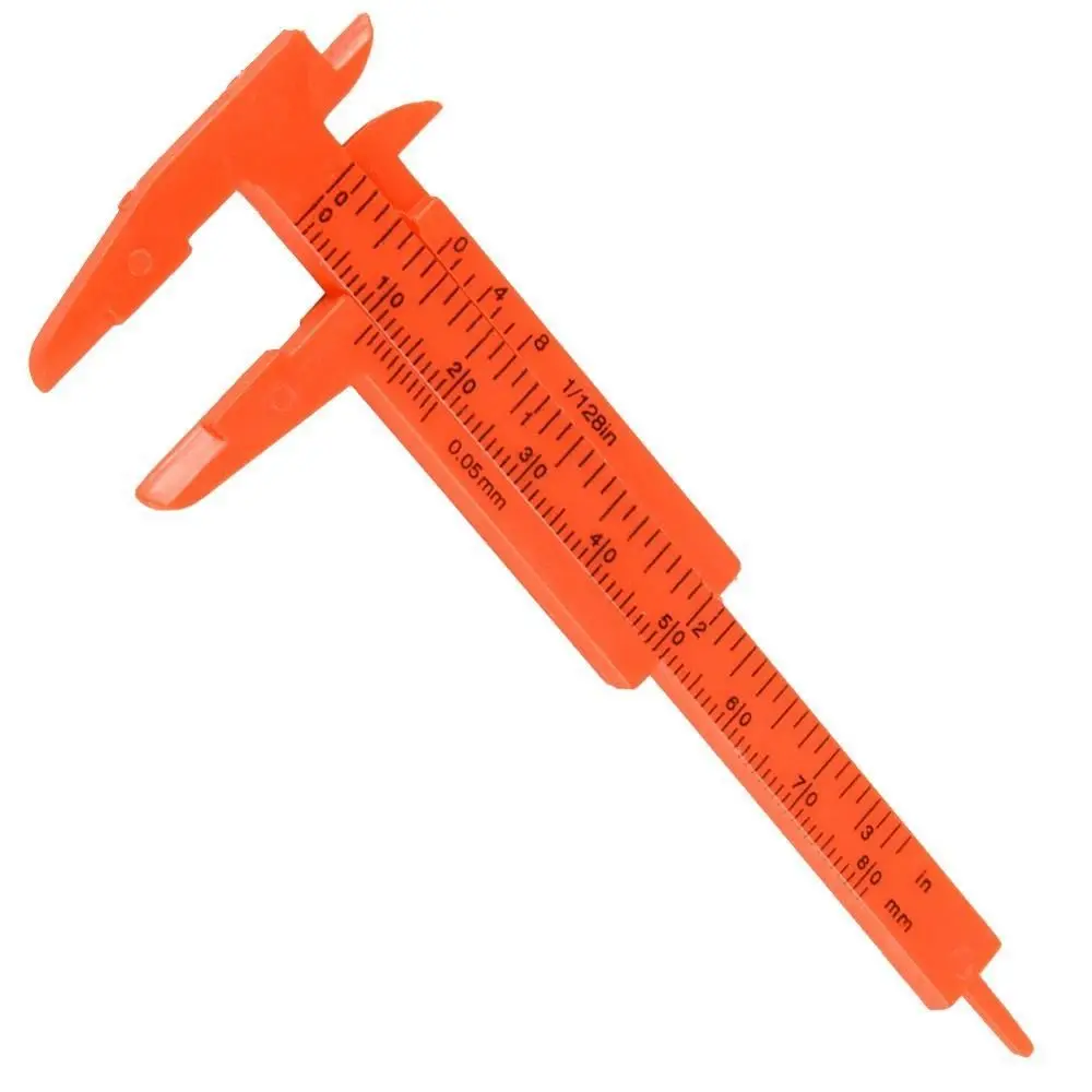 New 1Pc Mini Plastic Ruler Sliding 80mm Vernier Caliper Gauge Measure Tools WM 