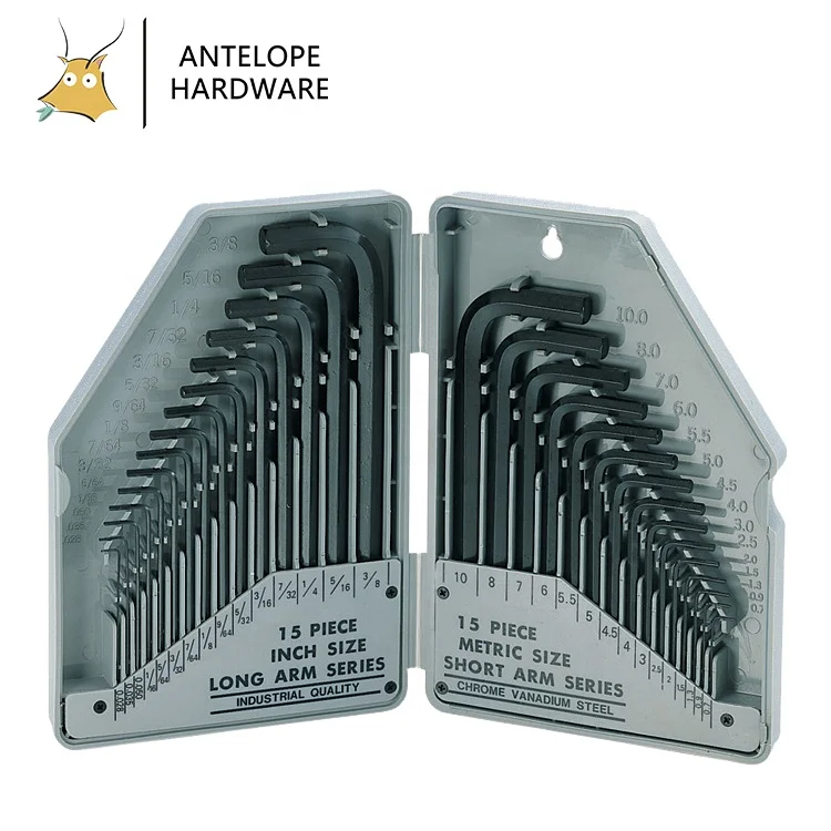 Juego De 8 Llaves Allen Hexagonales Métricas ARETE – Acero 1,5 Mm A 6 Mm