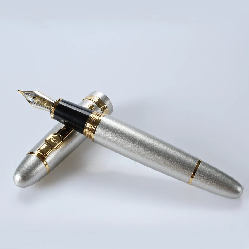 JINHAO 159 Füllfederhalter Schwarz Mit Silbernem Clip - Schreibfeder M Für Elegantes Schreiben, Mit Konverter