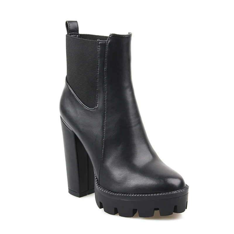 
 WETKISS/Новые дешевые женские ботильоны для зрелых женщин женские высокие сапоги; Женские модные ботинки «Челси» на толстой подошве на высоком каблуке; Женская обувь; Оптовая продажа  