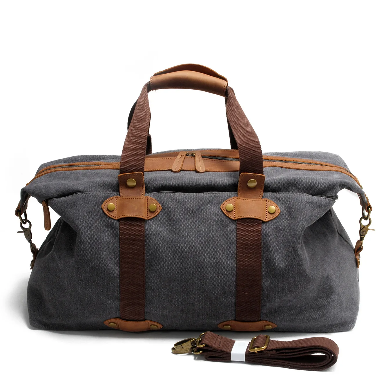 Vintage Simple Canvas Gym Bag Heavy Canvas Weekender Duffle Bag Mens Sports Travel Bag