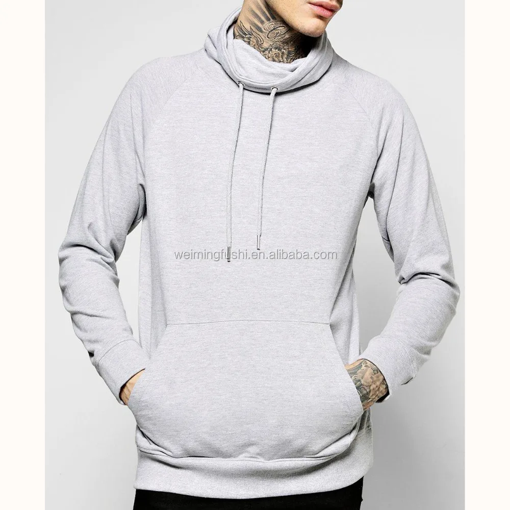 mens cowl neck moletom com capuz