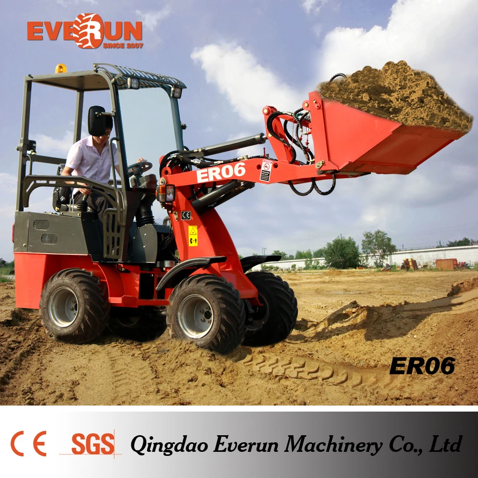 EVERUN инженерная строительная техника мини-ковшовый погрузчик для