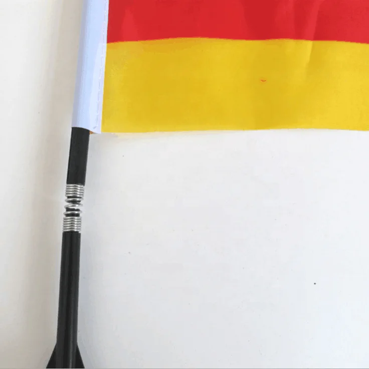 Custom logo and Different Country Flag Cycling Spring Plastic 30cm Dia 8mm Bike Flag Pole