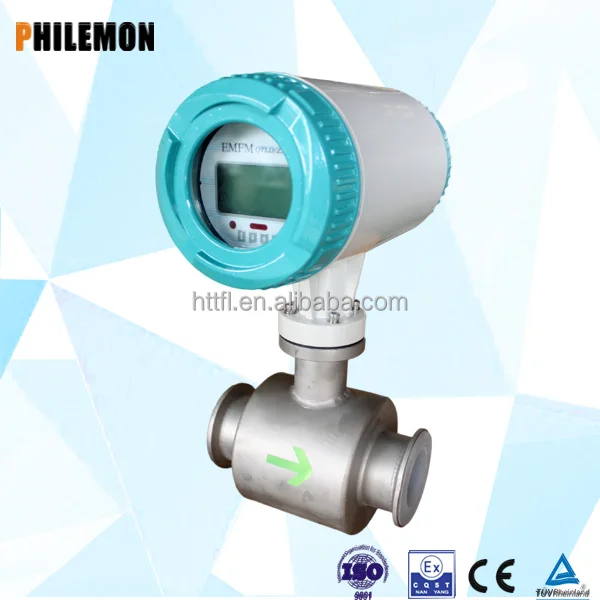 SS304 Sanitary Milk Flow Meter Electromagnetic Flowmeter