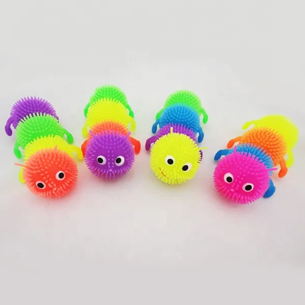 Новые Красочные сжимаемые шарики со светодиодной подсветкой в виде животных, шарики в виде червя, игрушки для детей, уличные шарики в виде шариков, оптовая продажа