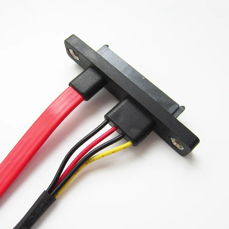 
До 180 градусов Sata 7pin кабель/4pin разъем 22pin Sata 7 + 15pin плоский кабель ПВХ под заказ 
