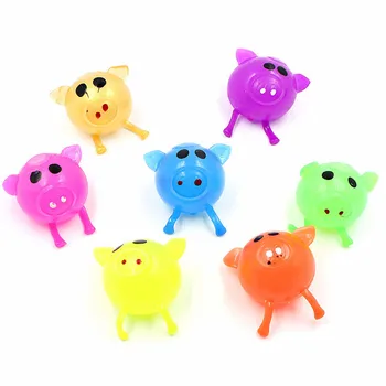 promo colorful pig vent ball sticky ball toy stress ball