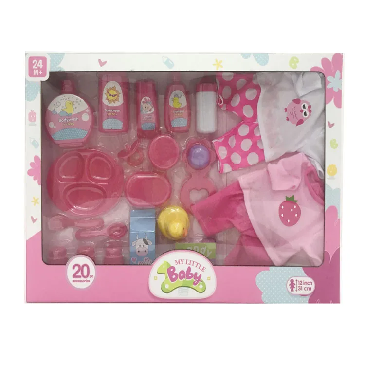 Custom Baby Doll Accessory Kits Toy/ Doll Baby Accessory with Doll Outfit Cloth