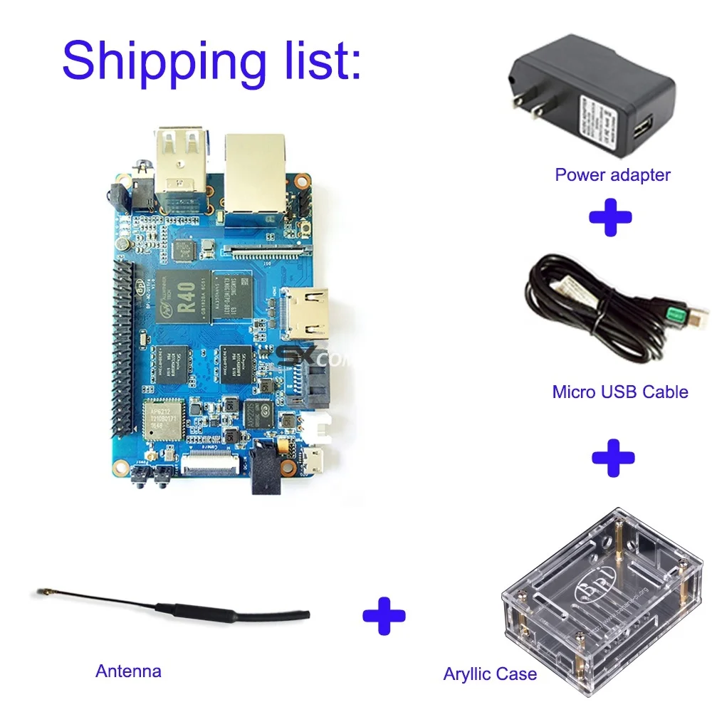 BPI M2 комплект Ultra R40 четырехъядерный 2 ГБ DDR3 ОЗУ с WiFi 8 ГБ eMMC демонстрационная плата однобортный компьютер