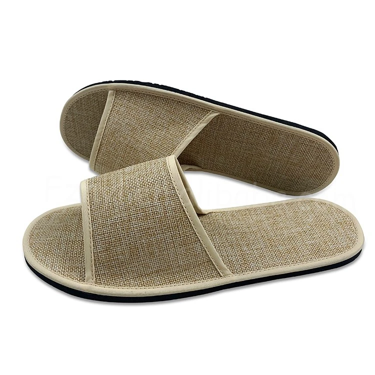 Hotel Flip Flops Sandals Open Toe Bamboo Rattan Flax Tatami slippers for Hotel Bedroom