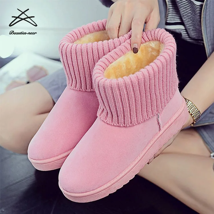 Женская обувь, женские зимние теплые плюшевые ботинки-носки, ботинки для дома, для снега, пушистые короткие ботинки