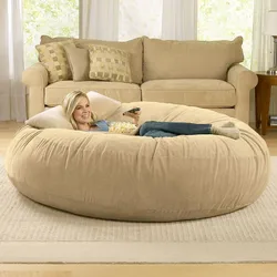 Dropshipping Memory Cotton Puff Bean Bag Couch Cover filling Large Living Room Chairs Bean Bag Sofa NO 5