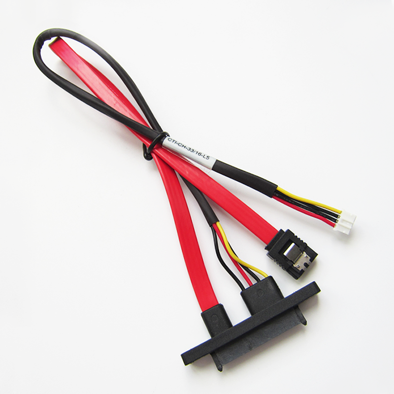 
До 180 градусов Sata 7pin кабель/4pin разъем 22pin Sata 7 + 15pin плоский кабель ПВХ под заказ 