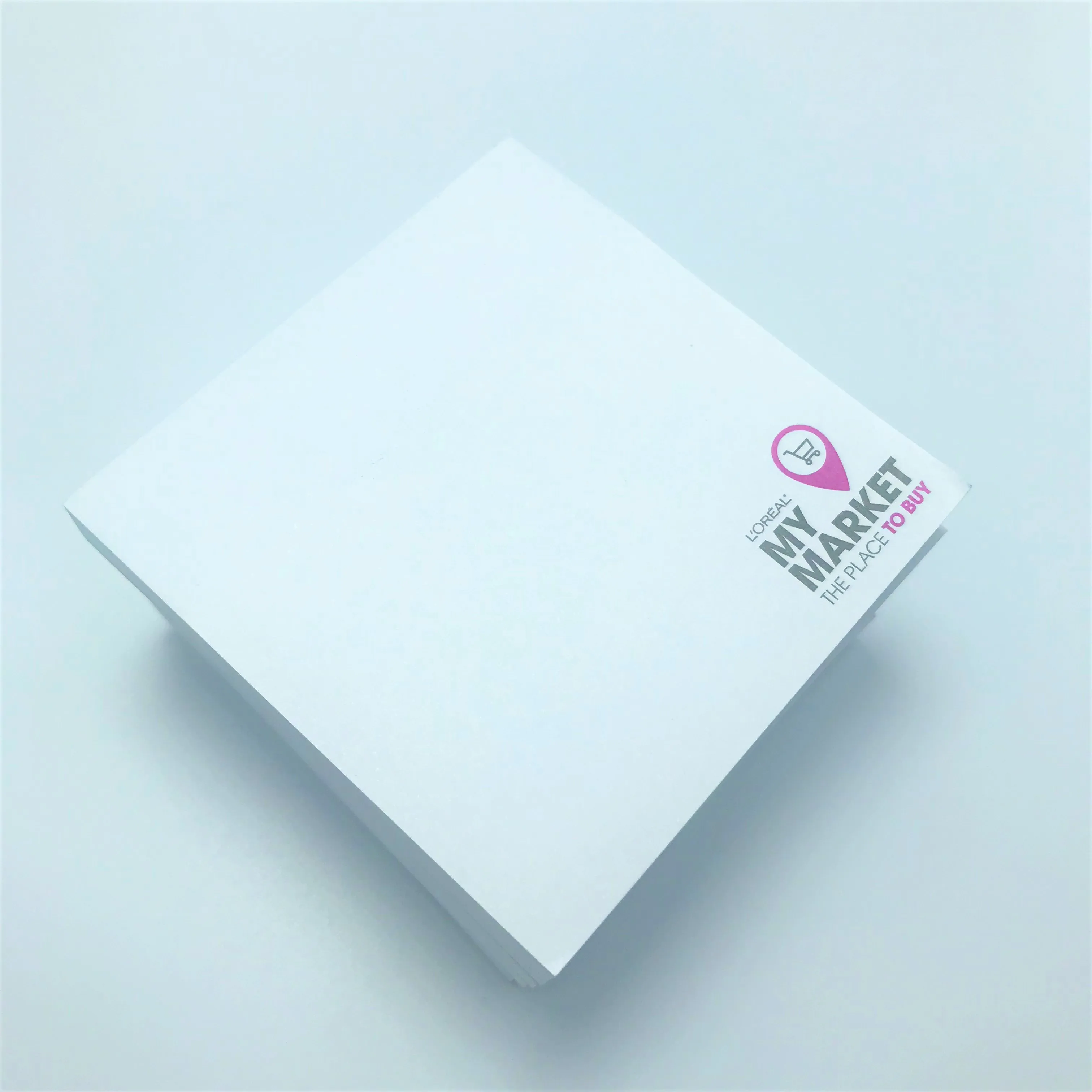 Customized 3x3 Die Cut Shape Pocket Size Hotel Small Writing Notepad Study Sticky Notes  Memo Pads with Printing Company Logo