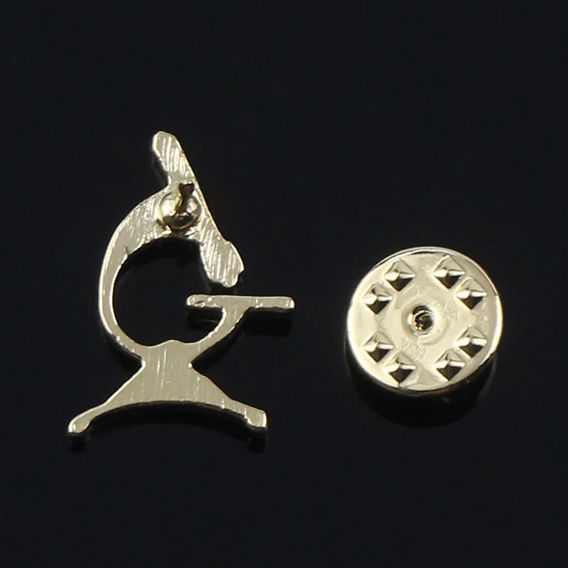 Silver Color Microscope Pin Biology Molecular Jewelry Gift for Doctor Medical Chemistry Jewelry Brooch