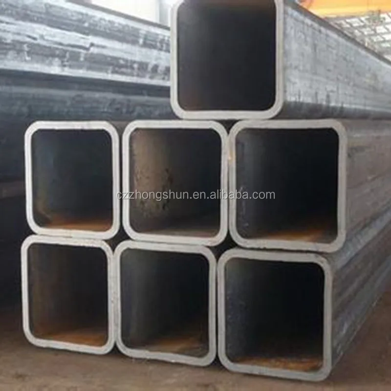 Astm A500 Square Pipe Tubing Standard Hollow Section Large Diameter Company Carbon Black Rectangular Tube Metal Iron Steel Pipes