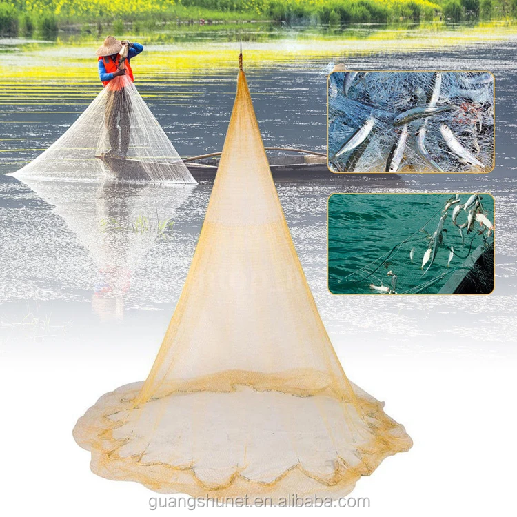 Casting Fishing Net Alotfish Customized Commercial Drawstring Cast