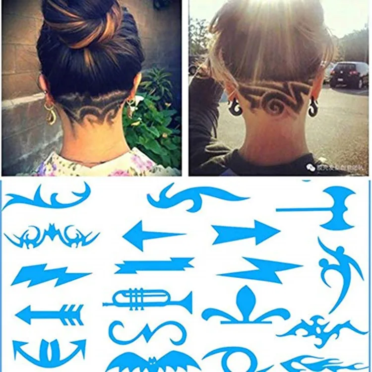 Wholesale Hair Styling Tattoo Template Stencil Trimmer Salon