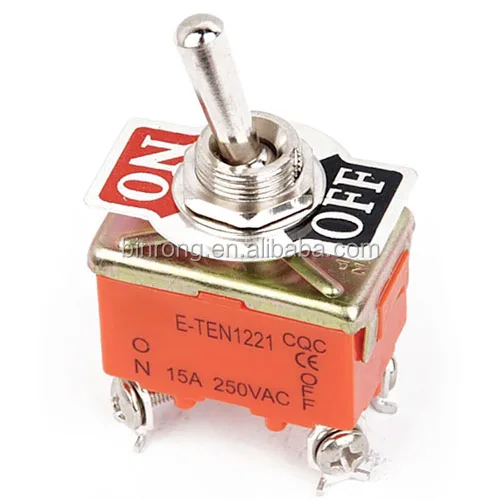 E-ten 1221 Dpst 15a/250v On-off Panel Mount Toggle Switch - Buy Toggle ...