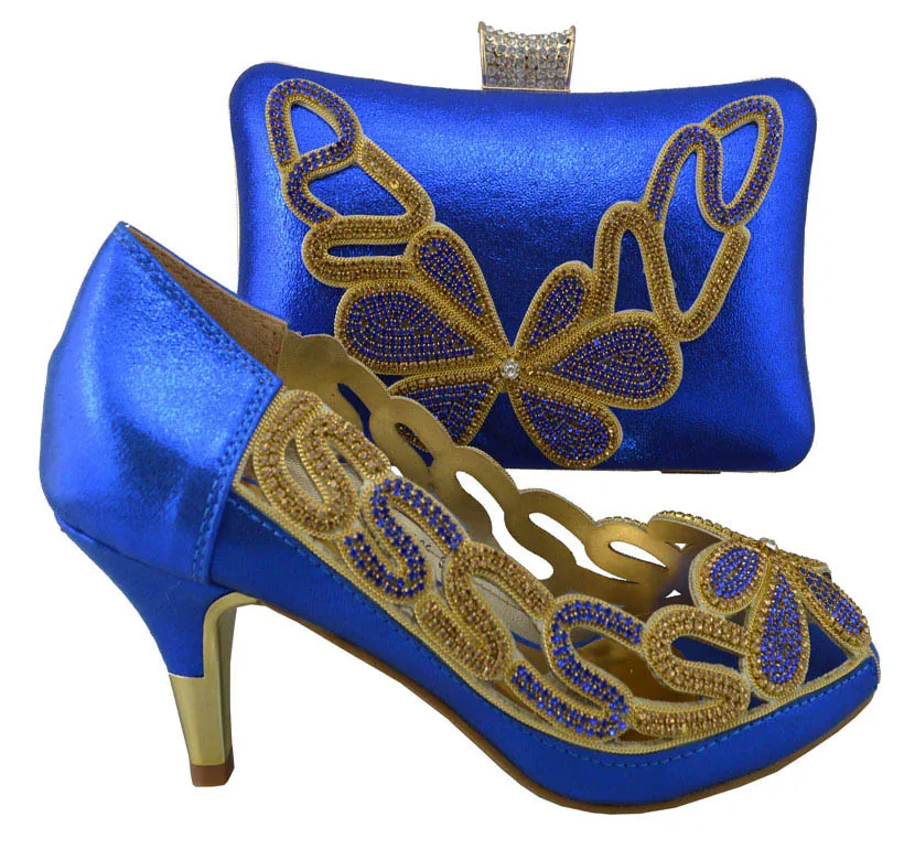 royal blue and gold heels