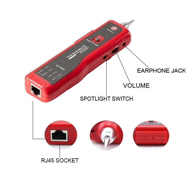 NF-806R Tester Cavi Di Rete RJ45/RJ11: Trova I Guasti Fino A 1000 Metri!