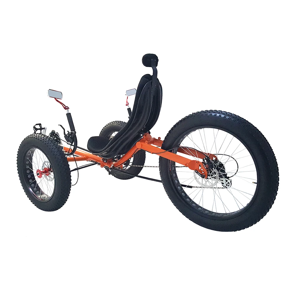 Foldable Electric Trike - 3-Wheel Fat Tire Recumbent Tricycle