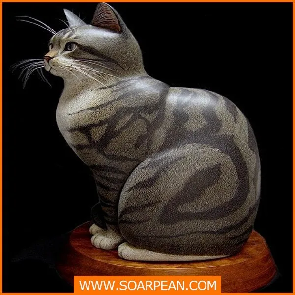 Frp Ukuran Hidup Fiberglass Patung Kucing,Kucing Patung - Buy 