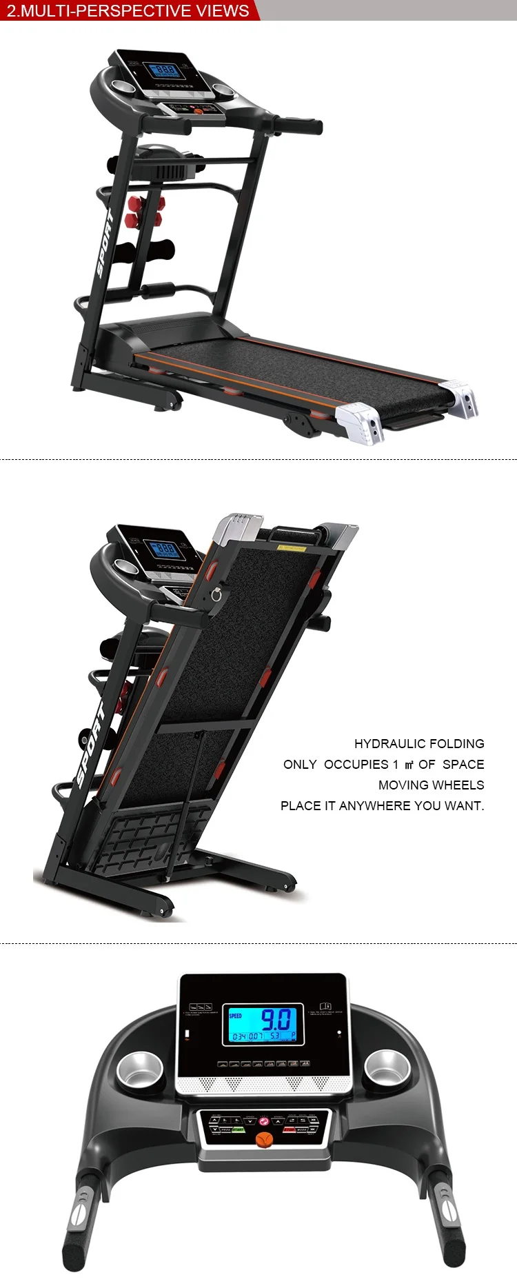 Hotsell Fashion Treadmills Commercial/home Use Treadmill Foldability