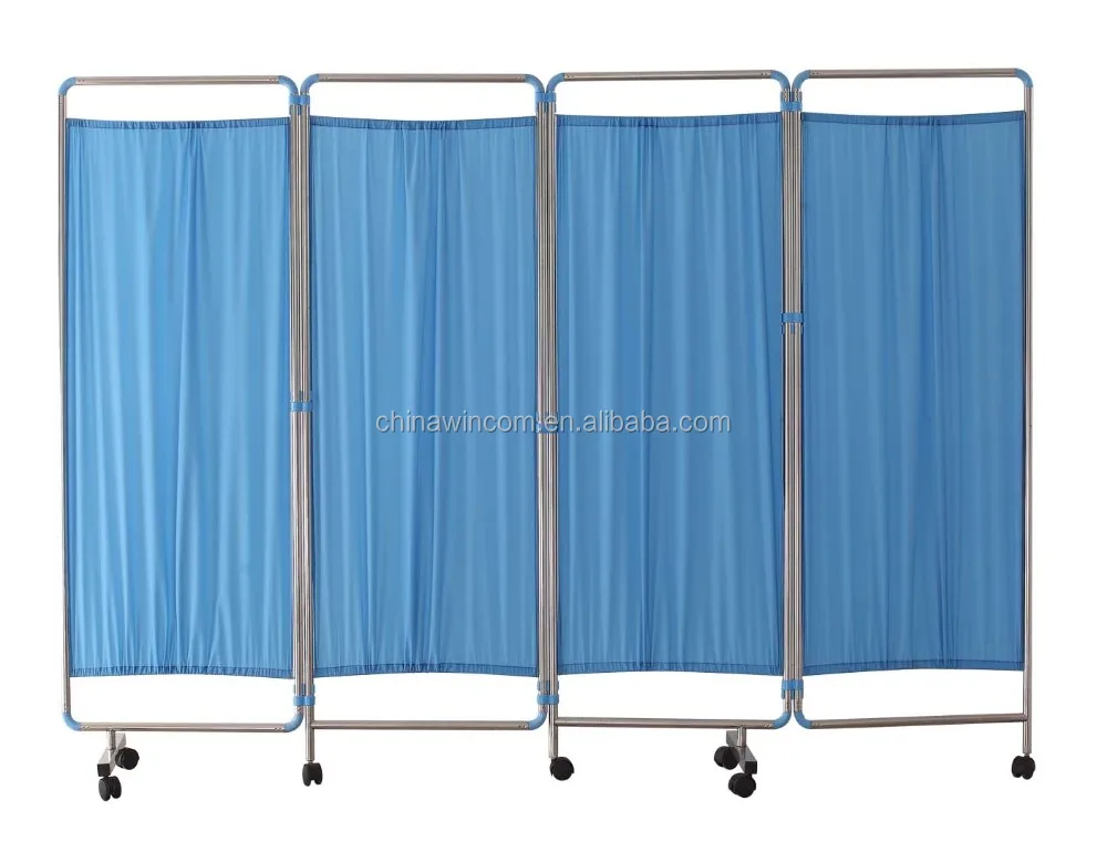 Hospital furniture 4-folding hospital ward bed screen medical screens
