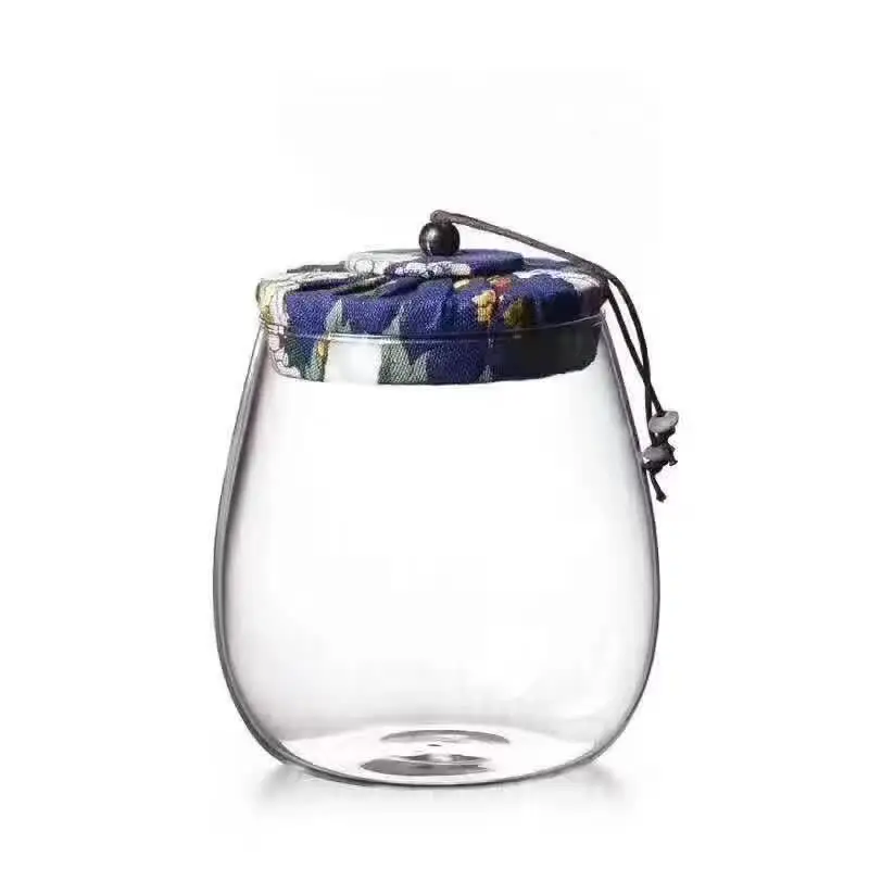 100ml 350ML 600ML 800ML 1000ML Glass Tea Caddy Frascos De Vidrio With Bamboo Lid