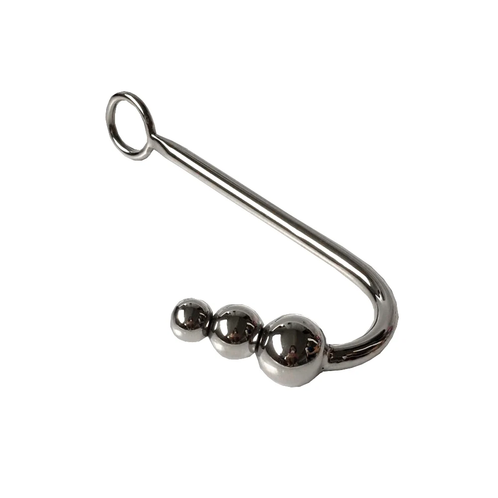 Plus Size Stainless Steel Metal Anal Hook With 3 Anal Beads Anal Sex Toys  Butt Plugs| Alibaba.com