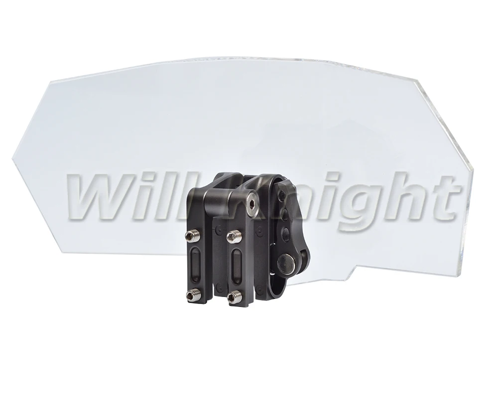 
 Универсальный Регулируемый Прозрачный ветровой экран для мотоцикла, дефлектор ветрового спойлера с матовым серым металлом  