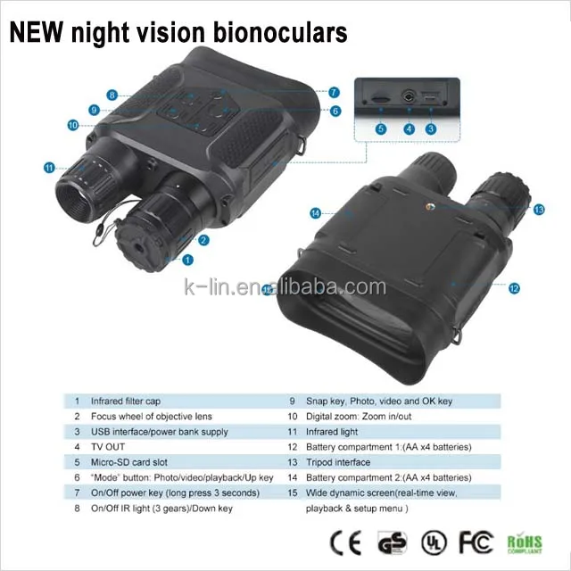 Новейший бинокль ночного видения Gen2 + цифровой бинокулярный ночное видение