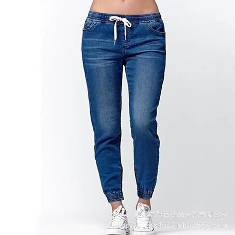 pull on elastic waist jeans for men