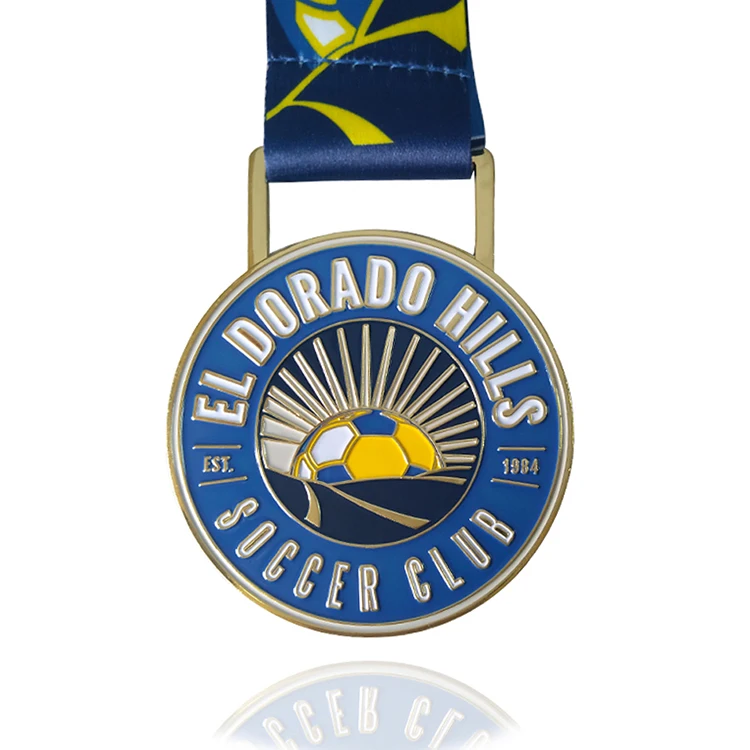 3d сделанная на заказ блестящая футбольная медаль