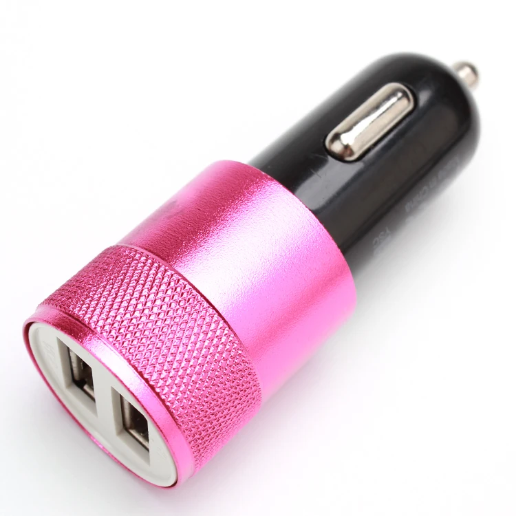 
 Заводская Продажа, алюминиевый сплав, черная головка, маленький стальной пистолет, 2 usb, автомобильное зарядное устройство для мобильного телефона с интеллектуальной защитой ИС  