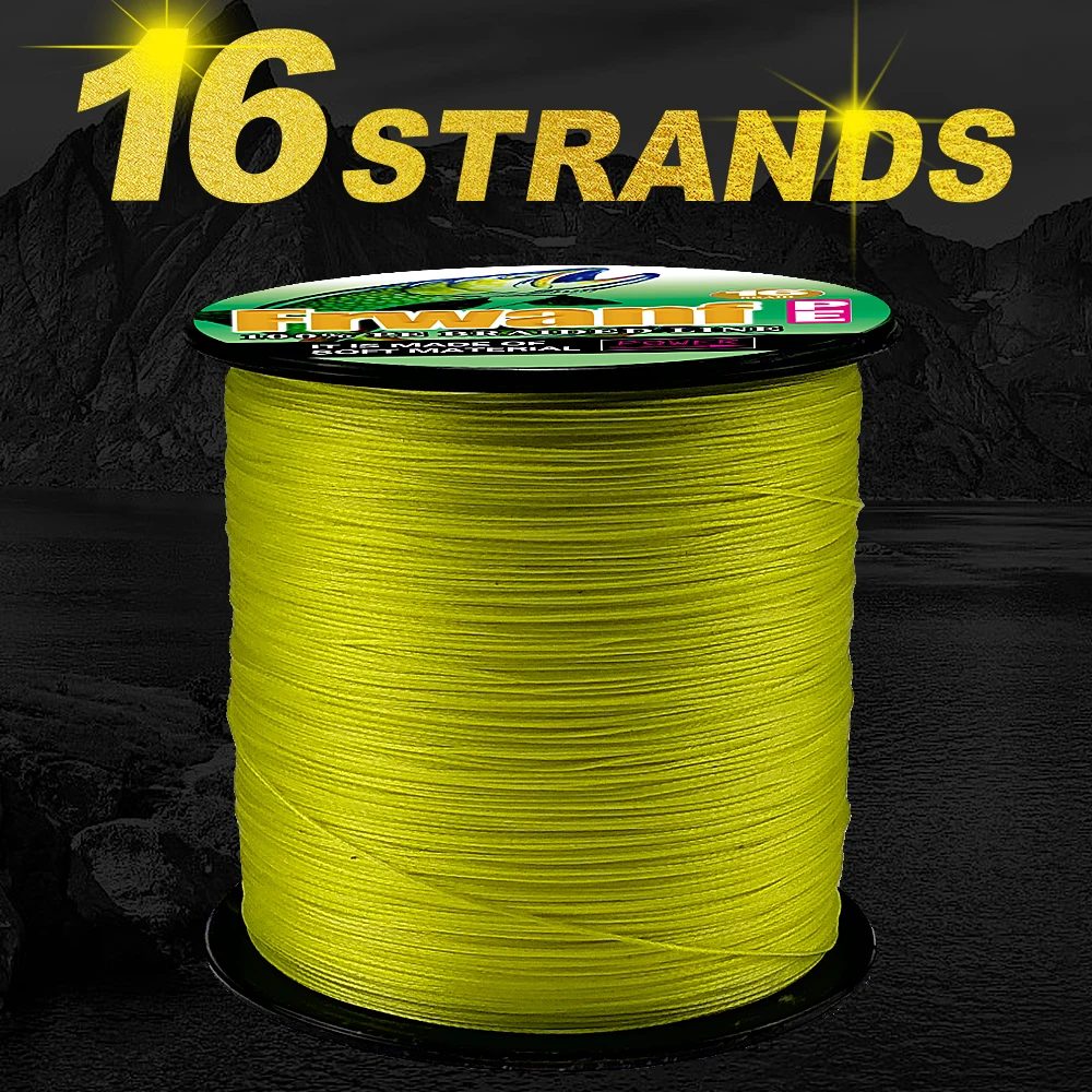 gold braided fishing line 1/2" X 25' Premium Double Braid Dock Cast after cast 300M 328Yds Yellow 6lb-100lb HERCULES