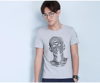 Men's Smart Casual Sport Printed OEM design 100% Cotton T Shirt