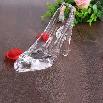 Source clear New Crystal Glass Shoes Princess High-heeled Shoes