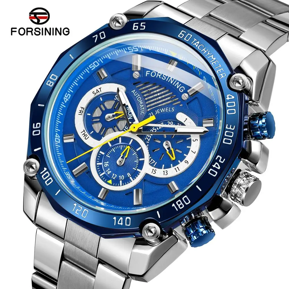 Forsining Multifunctional Date Watch Custom Mechanical Luxury Brand Automatic Men Expensive Water Resistant Watches