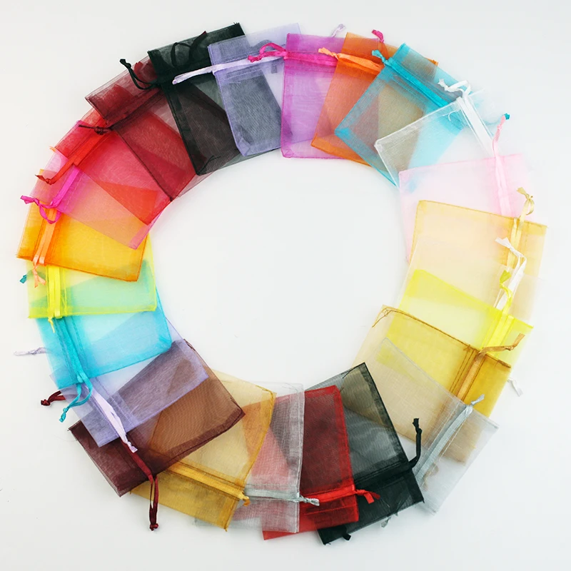 Оптовая продажа, Ювелирный Прозрачный мешок из органзы с логотипом