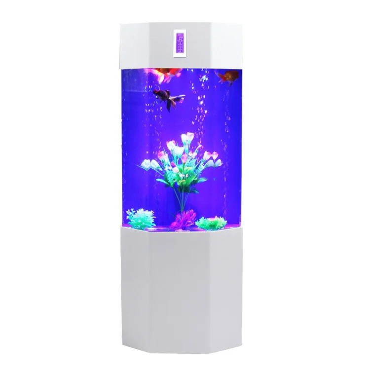 レーザー Round Aquarium Cylindrical Fish Tank Acrylic Aquarium Indoor