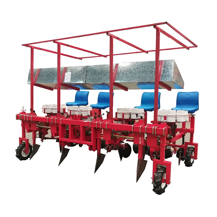 Sapling Transplanting Equipment Sugar Beet Planting Machine Shallot Seedling Planter High Onion Planter Machine 4 Row Reliable