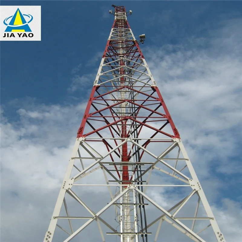 3 Leg Triangle Free Standing Cell Angle Lattice Galvanized Steel Telecom Communication Telecommunication Mast Tower