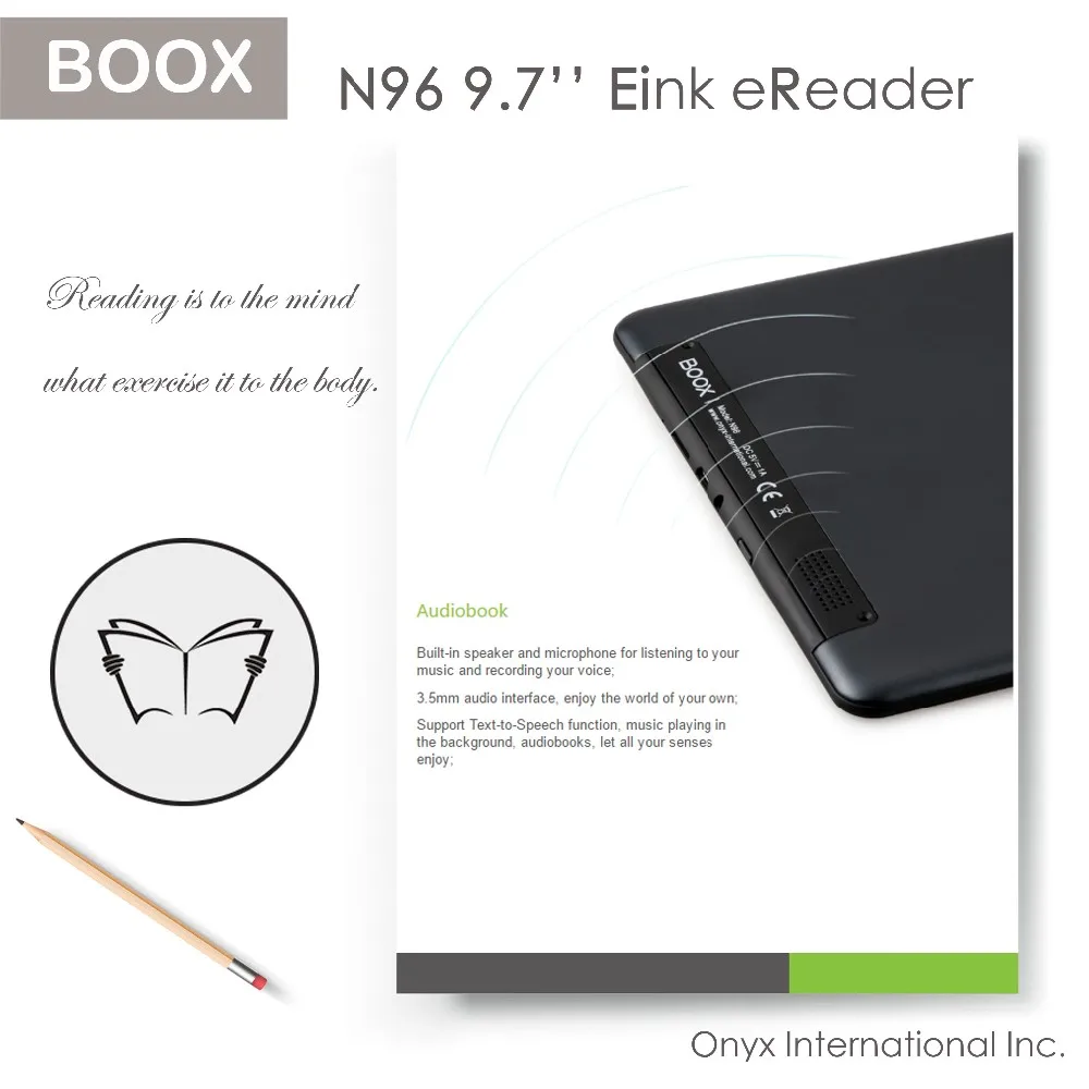 BOOX N96 Large Size Ebook Reader with Notes Function Can Handwriting Saved in PDF Format